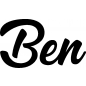 Preview: Ben - Schriftzug aus Buchenholz