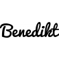 Preview: Benedikt - Schriftzug aus Buchenholz