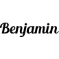 Preview: Benjamin - Schriftzug aus Buchenholz