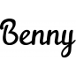 Preview: Benny - Schriftzug aus Buchenholz