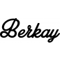 Preview: Berkay - Schriftzug aus Buchenholz