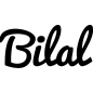 Preview: Bilal - Schriftzug aus Buchenholz