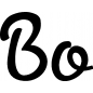 Preview: Bo - Schriftzug aus Buchenholz