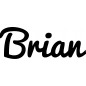 Preview: Brian - Schriftzug aus Buchenholz
