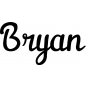 Preview: Bryan - Schriftzug aus Buchenholz
