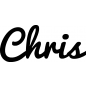 Preview: Chris - Schriftzug aus Buchenholz