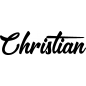 Preview: Christian - Schriftzug aus Buchenholz