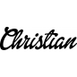 Preview: Christian - Schriftzug aus Buchenholz