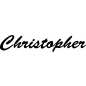 Preview: Christopher - Schriftzug aus Buchenholz