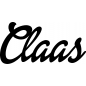 Preview: Claas - Schriftzug aus Buchenholz