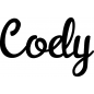 Preview: Cody - Schriftzug aus Buchenholz