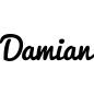 Mobile Preview: Damian - Schriftzug aus Buchenholz