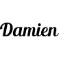 Preview: Damien - Schriftzug aus Buchenholz
