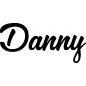 Preview: Danny - Schriftzug aus Buchenholz