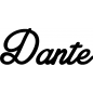 Preview: Dante - Schriftzug aus Buchenholz
