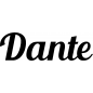 Preview: Dante - Schriftzug aus Buchenholz