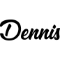 Preview: Dennis - Schriftzug aus Buchenholz