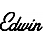 Preview: Edwin - Schriftzug aus Buchenholz