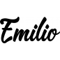 Preview: Emilio - Schriftzug aus Buchenholz