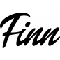 Mobile Preview: Finn - Schriftzug aus Buchenholz