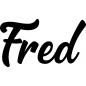 Preview: Fred - Schriftzug aus Buchenholz