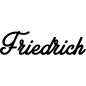 Preview: Friedrich - Schriftzug aus Buchenholz