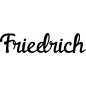 Preview: Friedrich - Schriftzug aus Buchenholz