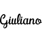 Preview: Giuliano - Schriftzug aus Buchenholz