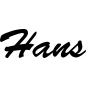 Preview: Hans - Schriftzug aus Buchenholz