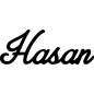 Preview: Hasan - Schriftzug aus Buchenholz
