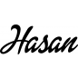 Preview: Hasan - Schriftzug aus Buchenholz