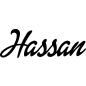 Preview: Hassan - Schriftzug aus Buchenholz