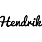 Preview: Hendrik - Schriftzug aus Buchenholz