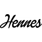 Preview: Hennes - Schriftzug aus Buchenholz