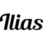 Preview: Ilias - Schriftzug aus Buchenholz
