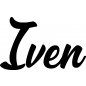 Preview: Iven - Schriftzug aus Buchenholz