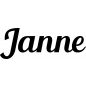 Preview: Janne - Schriftzug aus Buchenholz