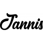 Preview: Jannis - Schriftzug aus Buchenholz
