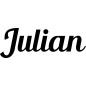 Preview: Julian - Schriftzug aus Buchenholz