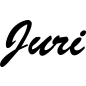 Preview: Juri - Schriftzug aus Buchenholz