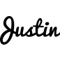 Preview: Justin - Schriftzug aus Buchenholz