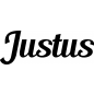 Mobile Preview: Justus - Schriftzug aus Buchenholz