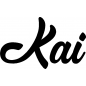 Preview: Kai - Schriftzug aus Buchenholz