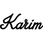 Preview: Karim - Schriftzug aus Buchenholz