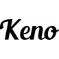 Preview: Keno - Schriftzug aus Buchenholz