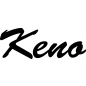 Preview: Keno - Schriftzug aus Buchenholz