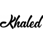 Preview: Khaled - Schriftzug aus Buchenholz