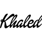 Preview: Khaled - Schriftzug aus Buchenholz