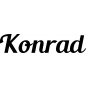 Preview: Konrad - Schriftzug aus Buchenholz