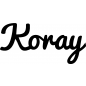 Preview: Koray - Schriftzug aus Buchenholz